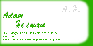 adam heiman business card